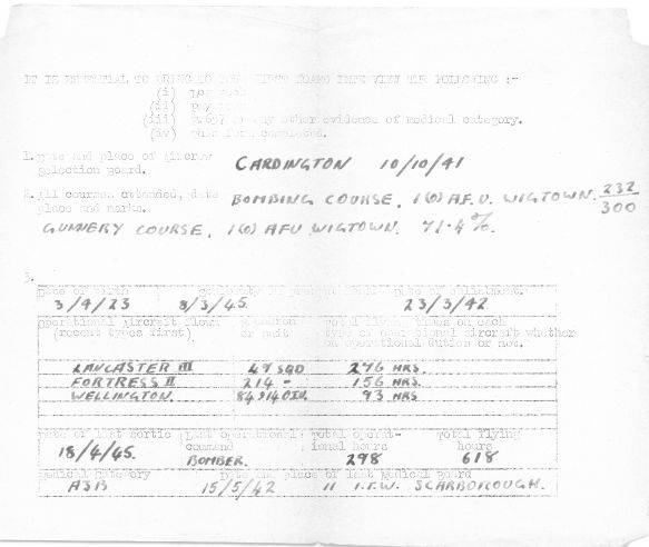 Selection Board document
